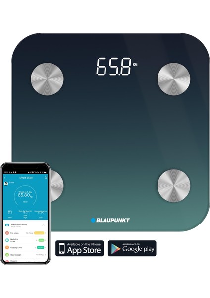 SW500 Body Master Smart Bluetooth Tartı Baskül Navy Mavi