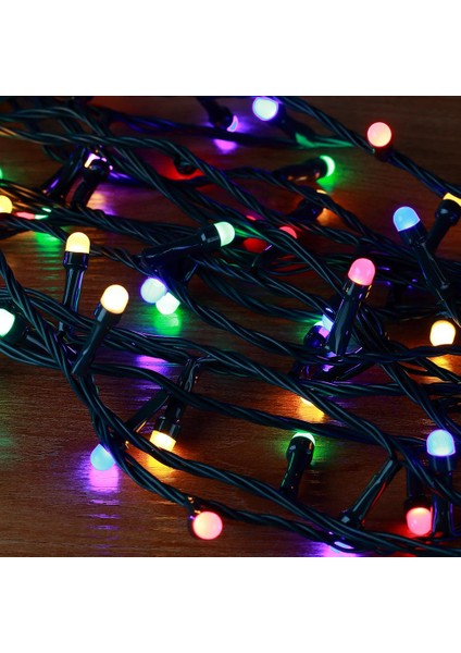 DEKOR YILBAŞI NOEL IŞIKLARI 50 METRE RENKLİ LED IŞIK 220V FİŞLİ SİYAH KABLO IŞIK PROFESYONEL KALİTE fiyatları