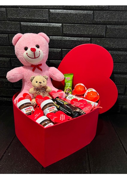 Sevgiliye Romantik Hediye Lezzet Dolu Pembe Ayıcıklı Nutellalı fiyatları
