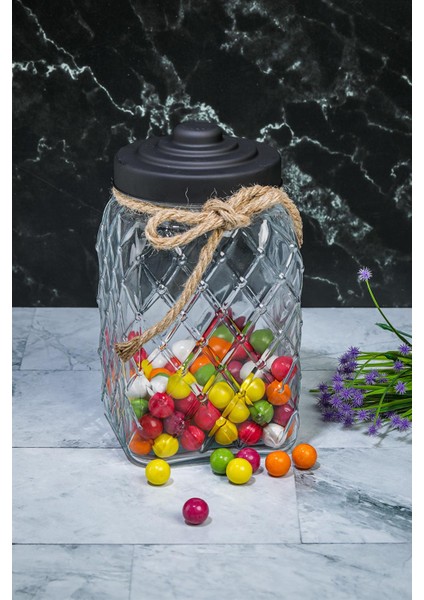 Lüx Özel Tasarım 30 Cm 4.5 Lt Cam Kavanoz