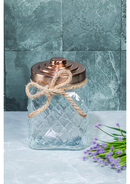 Lüx Özel Tasarım 20 Cm 2.5 Lt Cam Kavanoz