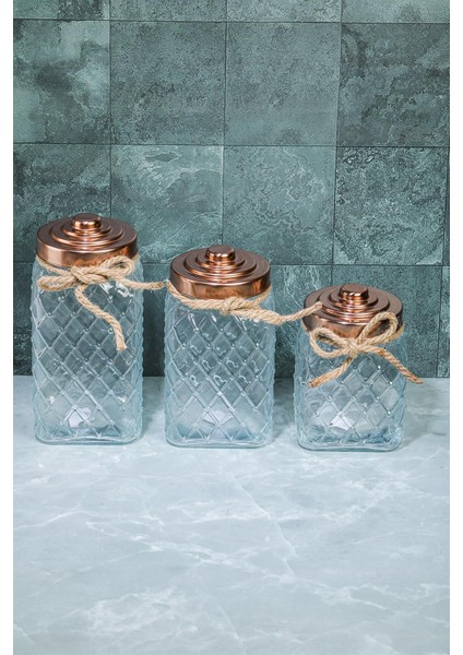 Lüx Özel Tasarım Nostalji Serisi 3'Lü Cam Kavanoz Seti fiyatları