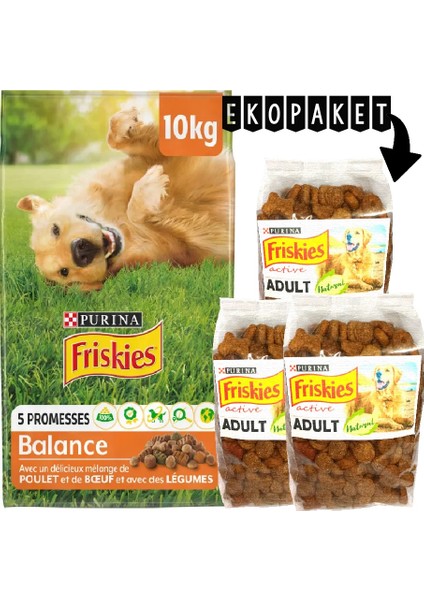 Purina Friskies Active Etli Köpek Maması 3 kg