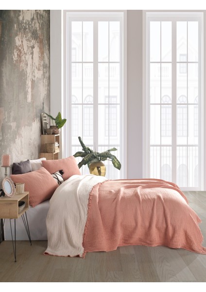 4 Katlı Multi Muslin %100 Pamuk Tek Kişillik Yatak Örtüsü 160X240CM modelleri