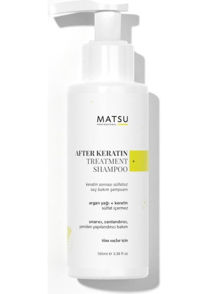 Keratin Sonrası Sülfatsız Bakım Şampuanı 100 ml Seyahat Boy