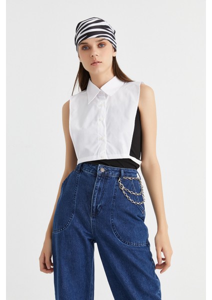 Gömlek Yaka - Beyaz L-Xl