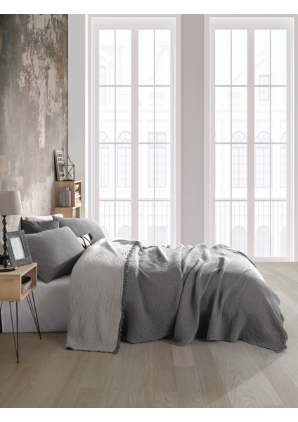 4 Katlı Multi Muslin %100 Pamuk Tek Kişillik Yatak Örtüsü 160X240CM