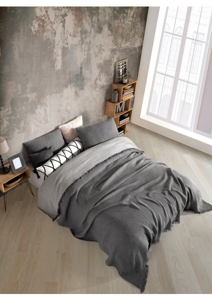 4 Katlı Multi Muslin %100 Pamuk Tek Kişillik Yatak Örtüsü 160X240CM