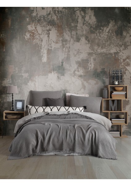 4 Katlı Multi Muslin %100 Pamuk Tek Kişillik Yatak Örtüsü 160X240CM
