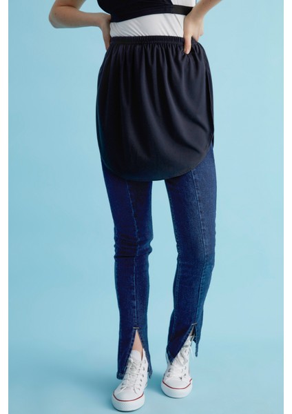 Kavisli Içlik Etek - Siyah fiyatları