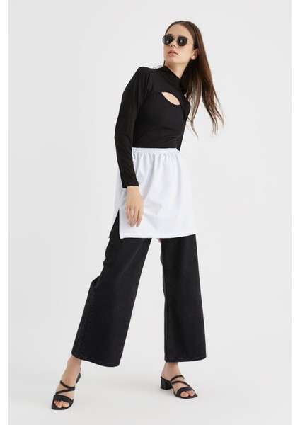 Penye Içlik Etek - Beyaz fiyatları