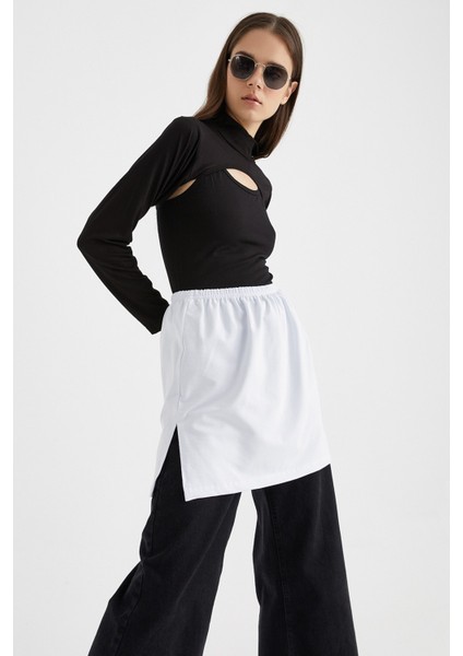 Beyaz Penye Içlik Etek modelleri