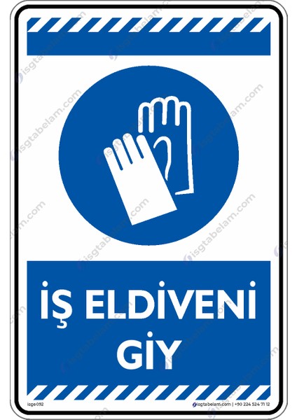 İş Eldiveni Giy/25x35cm/Etiket