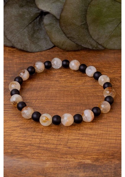 Sitrin ve Oniks Taşı Bileklik