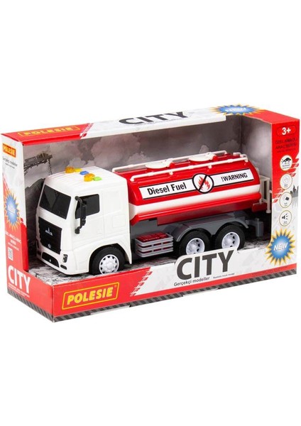 1:16 Sesli ve Işıklı City Tanker - Beyaz modelleri