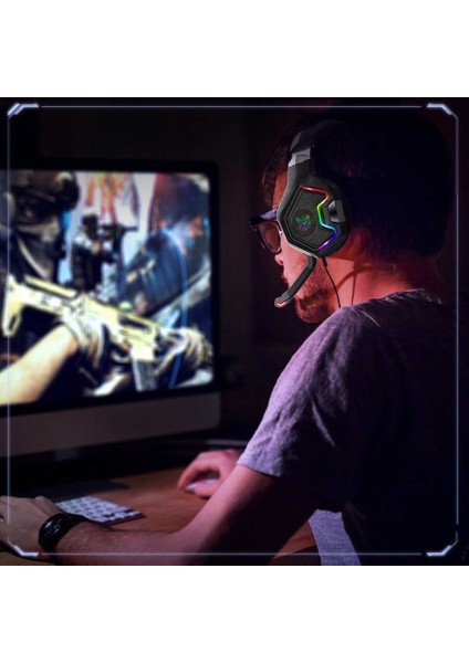 Hafif Portatif Kolayca Katlanıp Taşınabilir Dizayn Kulaklık (Onikuma K10 Pro Rgb Oyuncu Kulaklığı 3.5mm) fırsatları