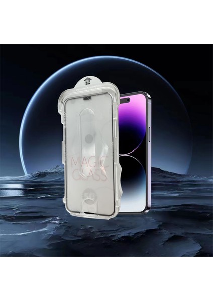 Apple iPhone 11 Pro Max Uyumlu Ekran Koruyucu Kolay Uygulama Aparatlı 5d Magic Glass Cam Ekran Koruyucu