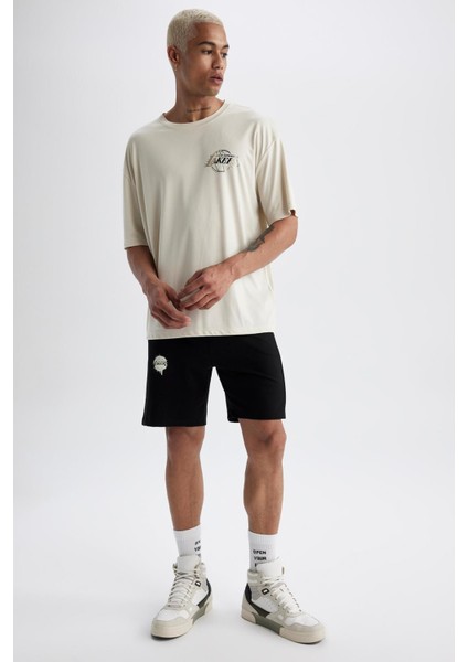 Fit NBA Los Angeles Lakers Oversize Fit Bisiklet Yaka Kısa Kollu Tişört A6753AX23HS indirimleri