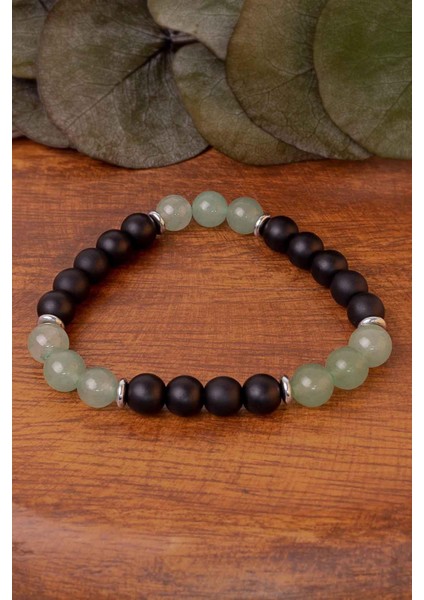 Aventurin ve Oniks Taşı Bileklik