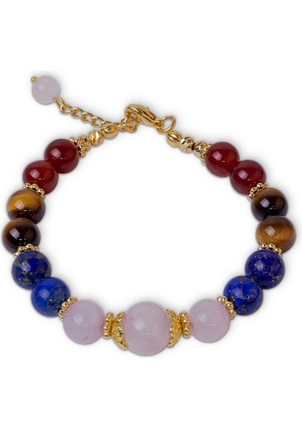 Akik Taşı, Kaplan Gözü, Lapis ve Pembe Kuvars Taşı Bileklik fiyatları