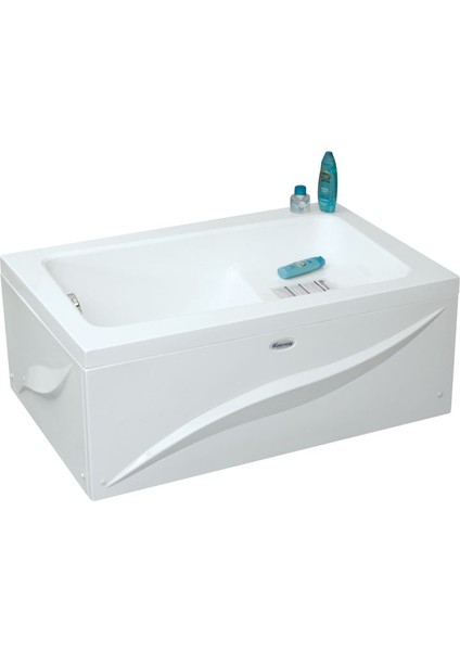 Madison Oturmalı Mini Dikdörtgen Küvet 120x80, H43 (Gövde + Metal Ayak + 4 Yön Panel)