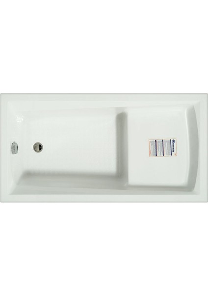 Maryland Oturmalı Mini Dikdörtgen Küvet 140x70, H43 (Gövde + Metal Ayak + 4 Yön Panel)