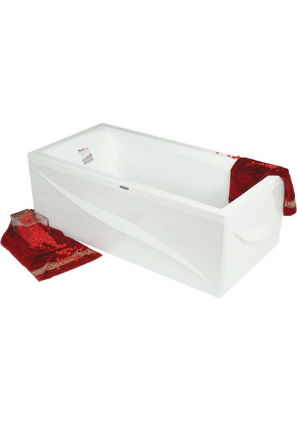 Rockford Mini Dikdörtgen Küvet 140x70, H43 (Gövde + Metal Ayak + 4 Yön Panel)