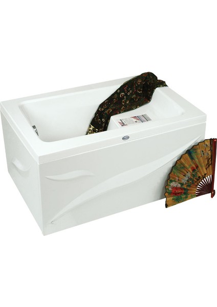 Kentucky Oturmalı Dikdörtgen Küvet 120x80, H55 (Gövde + Metal Ayak + Ön Panel)