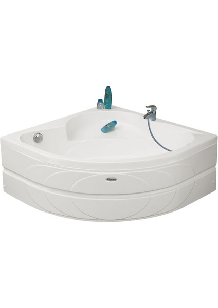 Lorain Oturmalı Mini Oval Küvet 120 X 120, H43 (Gövde + Metal Ayak + Ön Panel)