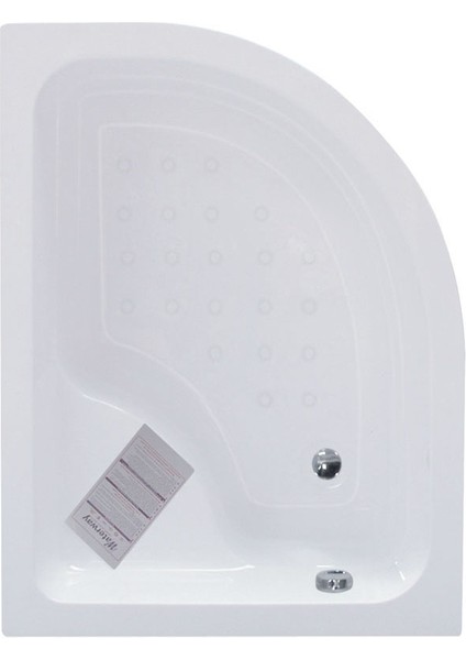 Capri Oturmalı Mini Yarı Oval Küvet 100x80, H43 (Gövde + Metal Ayak + Ön Panel)