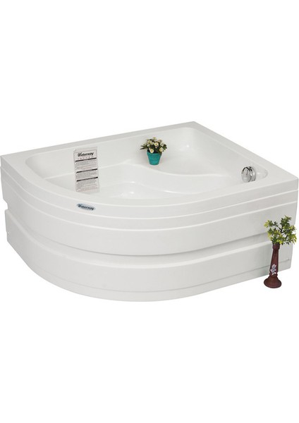 San Francisco Oturmalı Mini Yarı Oval Küvet 110x80, h43 (Gövde + Metal ayak + Ön panel)
