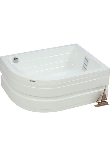 Miramar Yarı Oval Mini Küvet 120x90, H43 (Gövde + Metal Ayak + Ön Panel)