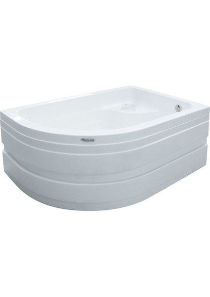 Rio Oturmalı Mini Yarı Oval Küvet 120x80, H43 (Gövde + Metal Ayak + Ön Panel)