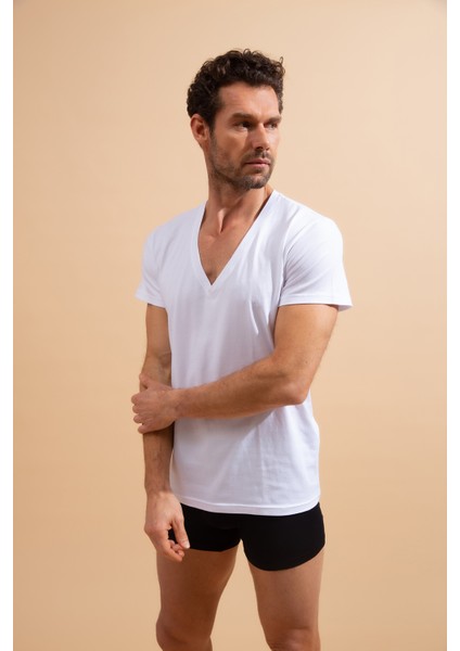Erkek Basic Kısa Kol Pamuk T-Shirt