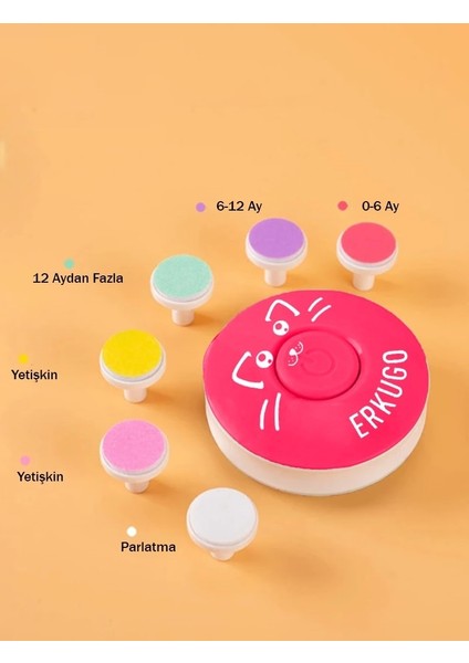 Bebek Tırnak Törpüsü Pilli 6 Başlıklı Çocuk Tırnak Makası Yenidoğan Manikür Seti