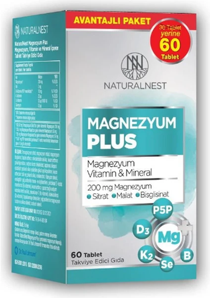 Magnezyum Plus 60 Tablet