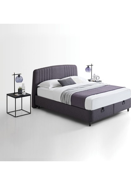 Bedding Canto Baza, Silver Başlık Tek Kişilik 2'li Set - Antrasit modelleri