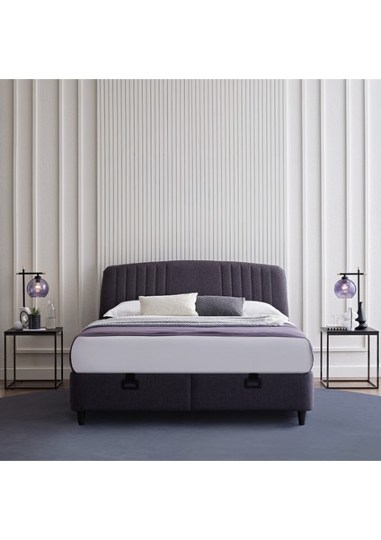 Bedding Canto Baza, Silver Başlık Tek Kişilik 2'li Set - Antrasit fiyatları