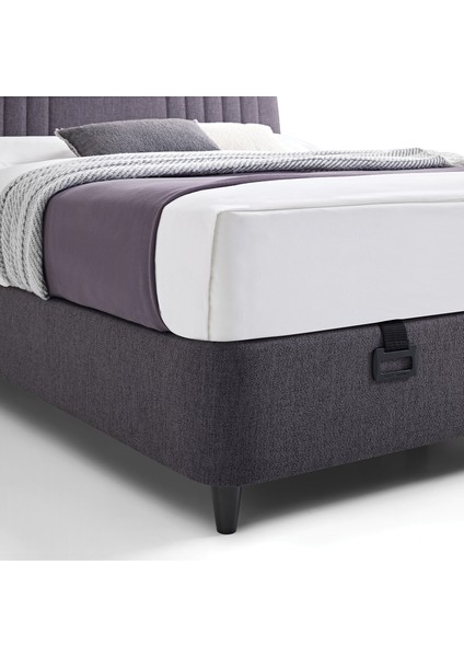 Bedding Canto Baza, Silver Başlık Tek Kişilik 2'li Set - Antrasit fırsatları