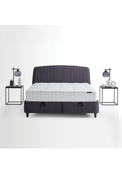 Silver Therapy Yatak, Canto Baza, Silver Başlık Çift Kişilik 3'lü Set - Antrasit fırsatları