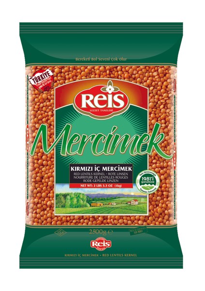 Kırmızı Mercimek 2;5 Kg