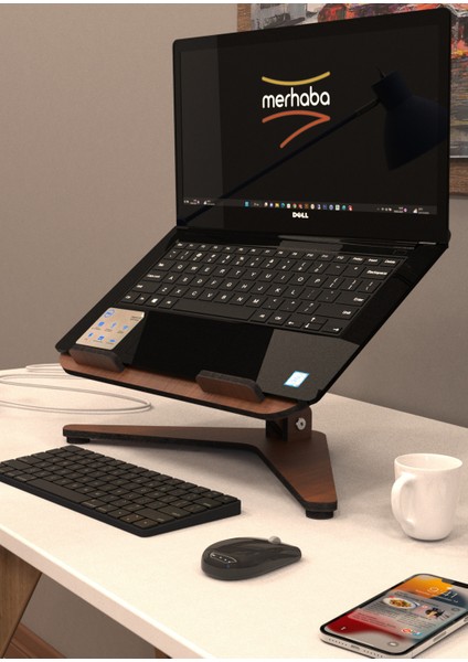 - Ayarlı Ahşap Laptop Notebook macbook Tablet Yükseltici Tutucu Standı