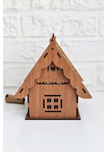 Ahşap Ev Kumbara - Işıklı fiyatları