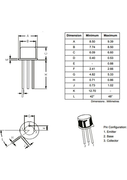 Sanec BC160 Transistör Bjt To-39 - Pnp