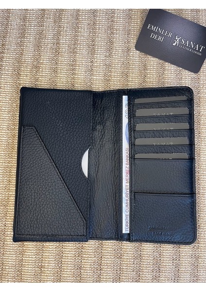 SL-608 Hakiki Deri Telefon Bölmeli Kıvırmasız Cüzdan Sanat Leather modelleri