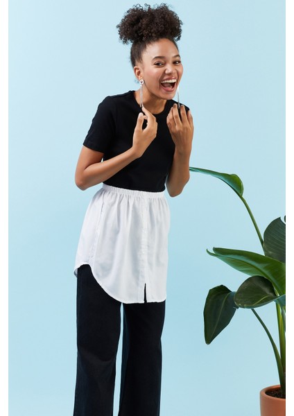 Viskon Gömlek Etek - Kırık Beyaz fırsatları