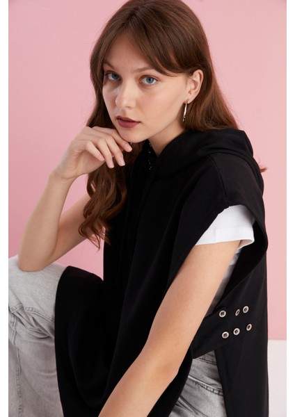 Süveter Kadın Sweatshirt - Siyah