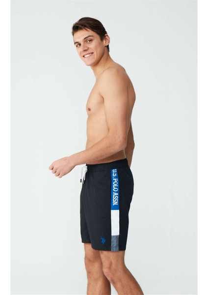 Erkek Siyah Uzun Deniz Şortu modelleri