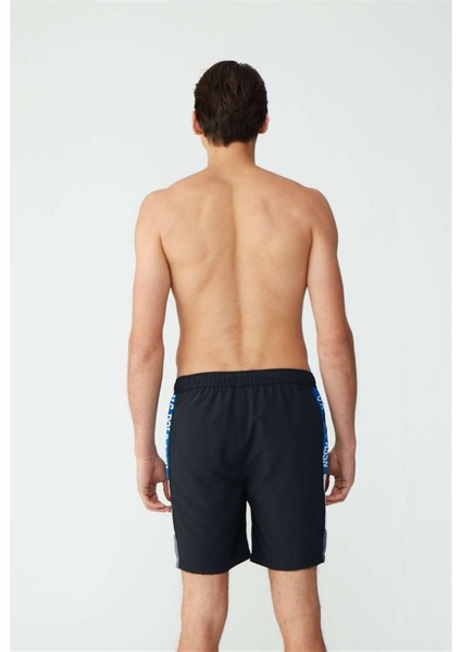 Erkek Siyah Uzun Deniz Şortu fırsatları