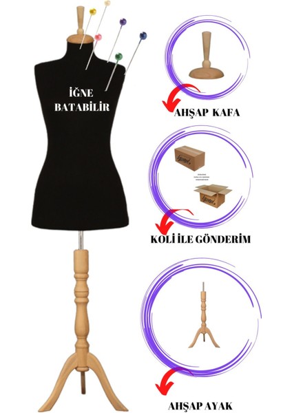 46 Beden Iğne Batabilen Terzi Mankeni